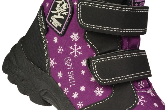 American Club BRL-129 children's winter shoes, purple and black, sizes 29-33