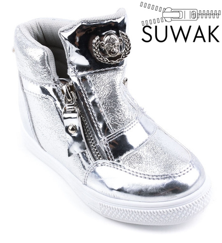 Children's transitional shoes Haver BG115AD-3SI silver size 25-30