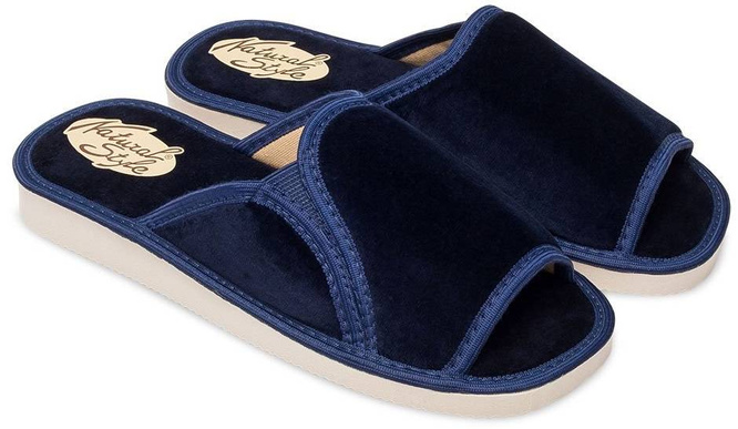 Pantofle damskie Meteor DV025 SABINA bordowe, czerwone, niebieskie i granatowe rozm.36-40