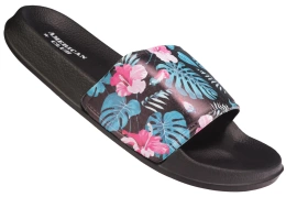 Klapki basenowe młodzieżowe American Club DNH-125 czarno-niebieskie rozm.37-41