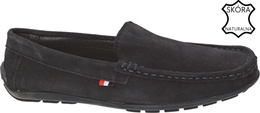 American Club DJK-11 women's moccasins, navy blue, sizes 37-41