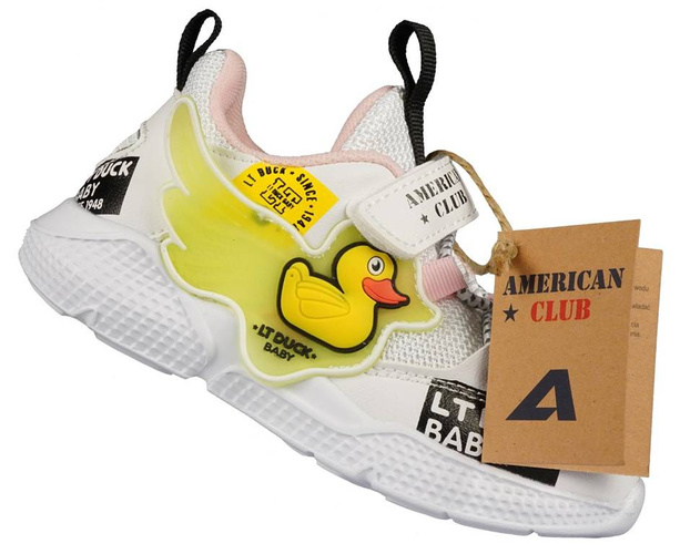 Buty sportowe dziecięce American Club BBD-21 różowe i turkusowe rozm.25-30