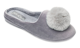 Pantofle damskie Meteor DV268 DWORZANKA szare rozm.36-40