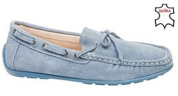 Women's loafers American Club DJK-07 light blue size 37-41