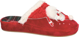 American Club DSL-12 women's textile slippers, red and navy blue, sizes 37-41