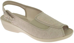 Sandały tekstylne damskie Skarbek D451 beżowe rozm.36-41