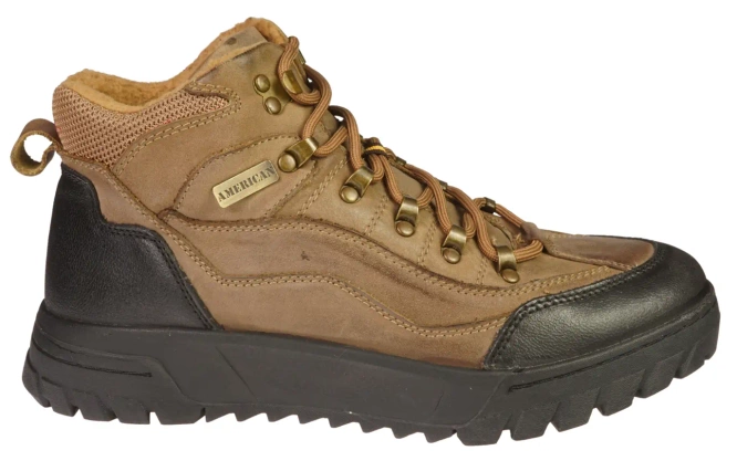 Buty zimowe męskie American Club MCY-163 czarne i beżowe rozm.41-45