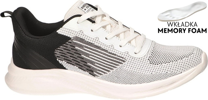 American Club MHA-69 men's sports shoes, black and white, sizes 41-46