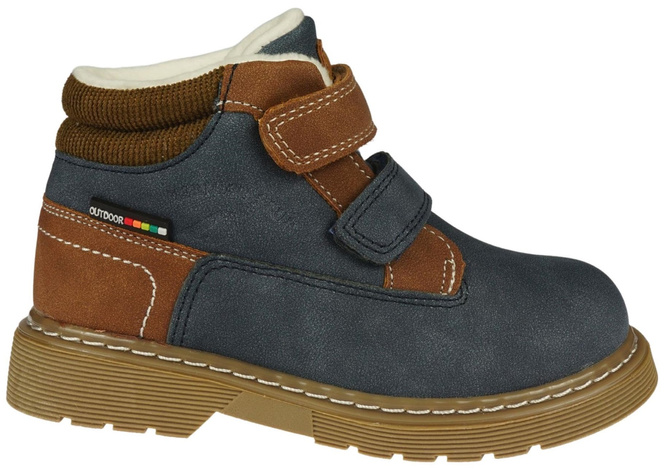 American Club BES-144 children's winter shoes, black and navy blue, sizes 25-29