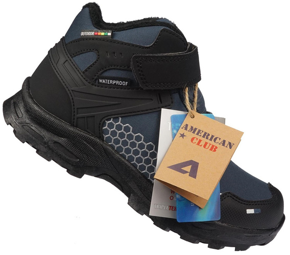 American Club RHL-26NA youth trekking shoes navy blue size 32-36