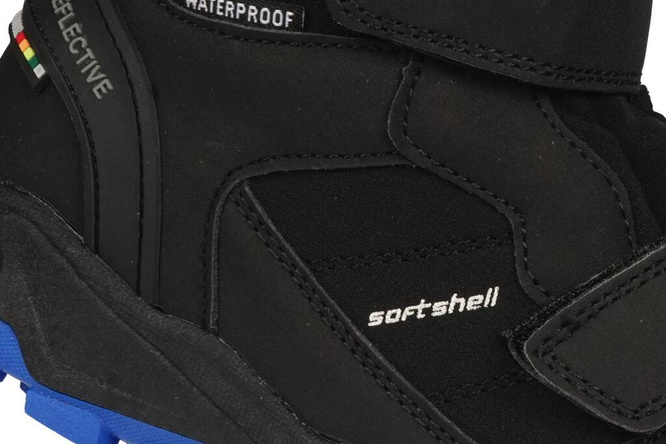 American Club CHL-105 children's winter shoes, black-red and black-blue, sizes 32-36