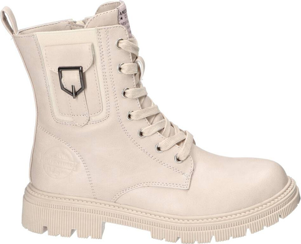 American Club CXD-95 children's winter shoes, black and beige, sizes 34-38