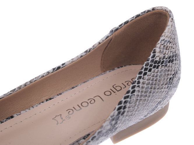 Baleriny damskie Sergio Leone DBL611BIWA białe rozm.36-40