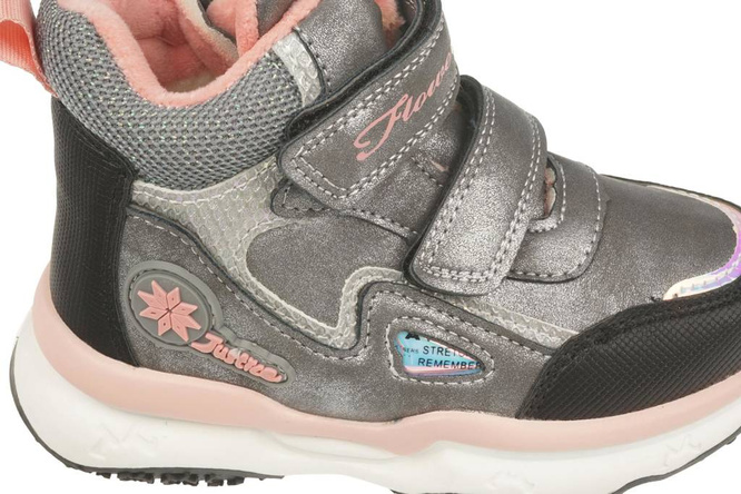 LinShi BA2251-22 children's winter shoes, gray, navy blue and pink sizes 27-32