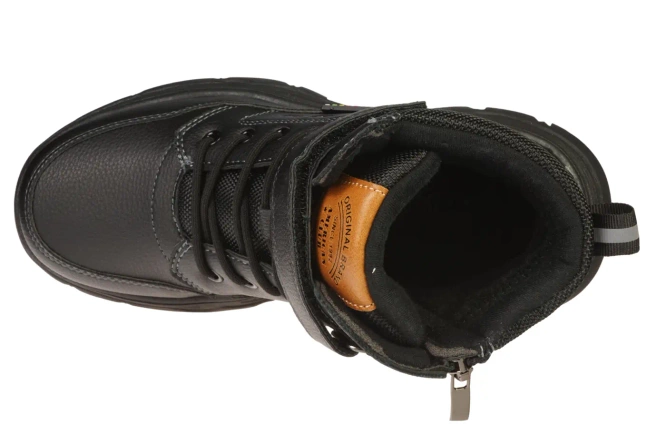 American Club Children’s Winter Boots CXD-159 – Black & Khaki, Sizes 35–39