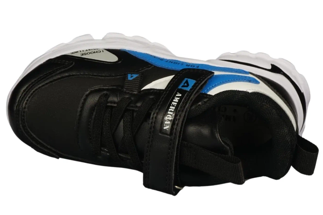 American Club BBS-21 black-red and black-blue children's sports shoes, size 27-31