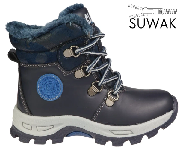 Children's winter shoes Clibee BH-131BU navy blue size 26-31