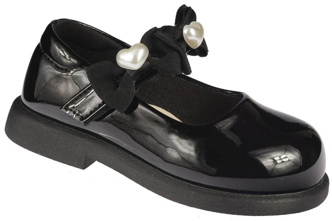 Apawwa AN615BL girls' shoes, black, sizes 21-26