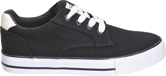 Youth Canvas Shoes American Club DLH-123 – Black & Navy Blue, Sizes 37–41