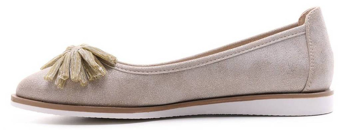 Baleriny damskie Sergio Leone DBL614BEPR beżowe rozm.36-40