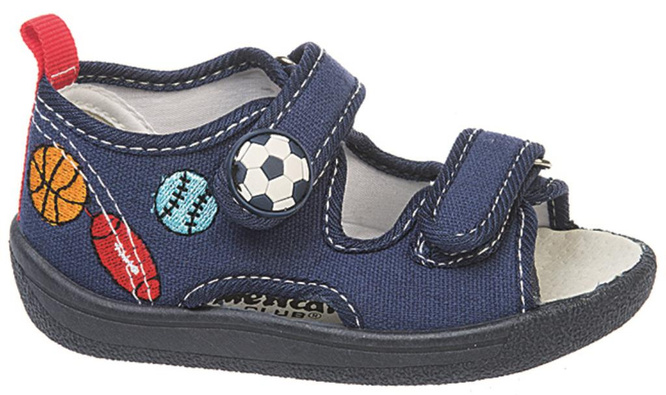 American Club ATEN-108 children's sneakers navy blue and black, size 22-25