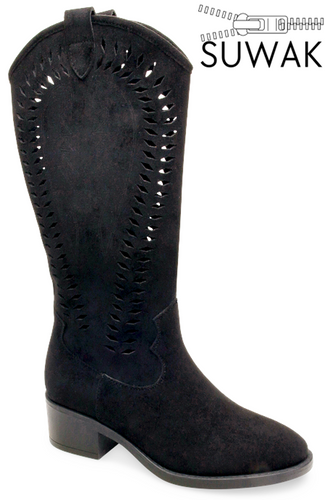Women's cowboy boots Skotnicki DB-3-Y82BL black sizes 36-41