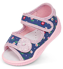 Children's sneakers Viggami LUCYNKA FLOWERS navy blue size 20-25