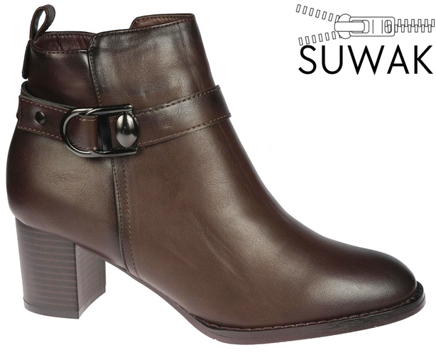 Skotnicki DB-3-1357BR women's winter shoes, brown, sizes 36-41