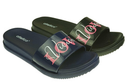 Klapki basenowe damskie Atletico DE7159-A60S granatowe i czarne rozm.36-41