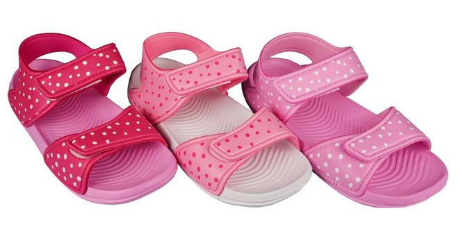 Klapki basenowe dziecięce Emax C308 różowe, fuxia i białe rozm.30-35
