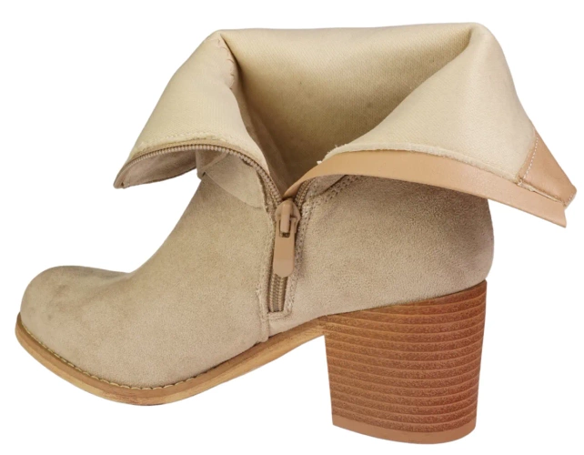 Kowbojki damskie Skotnicki DB-3-Y85BE beżowe rozm.36-41