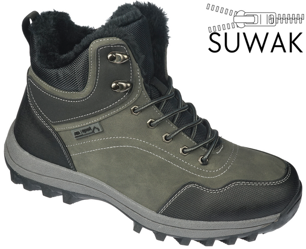 Men's winter shoes Le Scarpe MA8036-5GY gray size 41-46