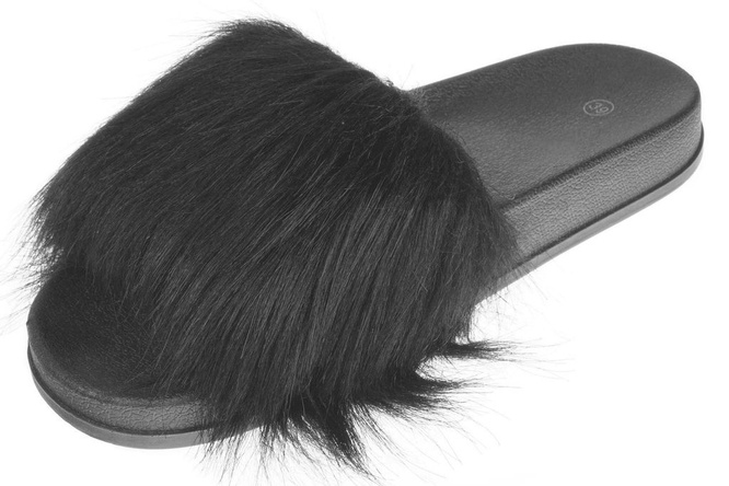 Pantofle tekstylne damskie Prety DDT6-1BL czarne rozm.36-41