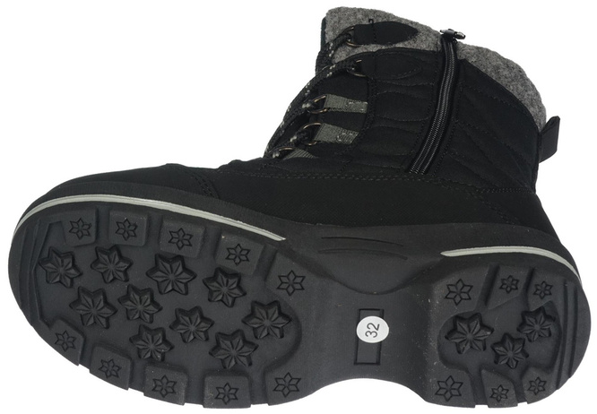 American Club CSN-14 children's winter shoes, size 32-36, navy blue and black