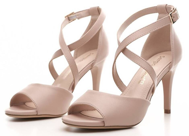 Sergio Leone DSK431CI women's sandals, nude, sizes 36-41