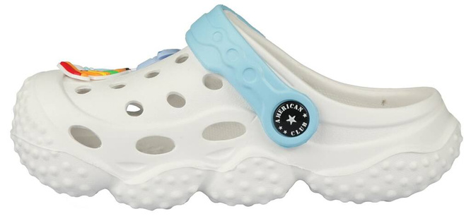 American Club BNH-130 children's swimming pool flip-flops, blue and white, sizes 29-33