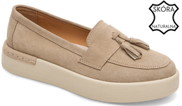 Women's loafers Skotnicki DP-3-Y91CA beige size 36-41