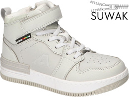 American Club CES-103 white and gray children's winter shoes, size 32-36