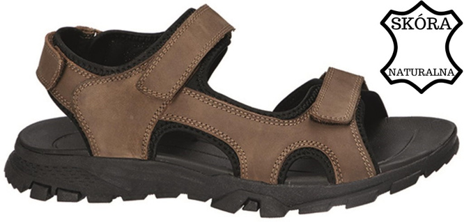 American Club MCY-109 men's sandals, black and brown, sizes 41-45