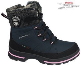 American Club CSN-03 children's winter shoes, gray and navy blue, size 32-36