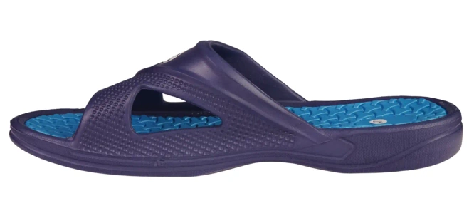 Lano oversized men's pool slippers NKL-0401 gray, blue and green, size 47-49