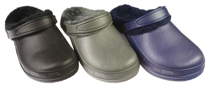 Youth Fleece-Lined Clogs Minke D556 black, navy blue and grey sizes 37–42