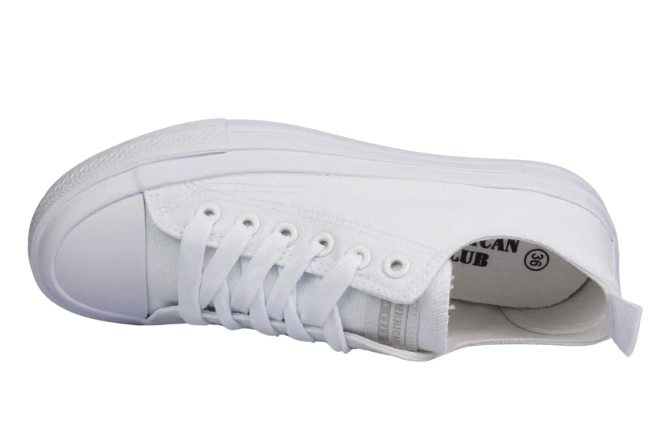 Tenisówki damskie American Club DLH-102 biały rozm.36-41
