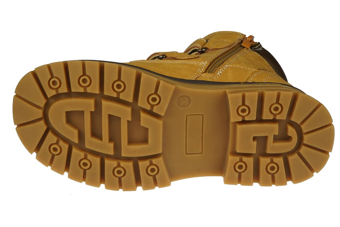 American Club CXD-99 children's winter shoes, navy blue and camel, sizes 33-37