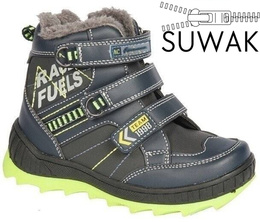Children's winter shoes American Club B-87357 black and navy blue, size 27-31