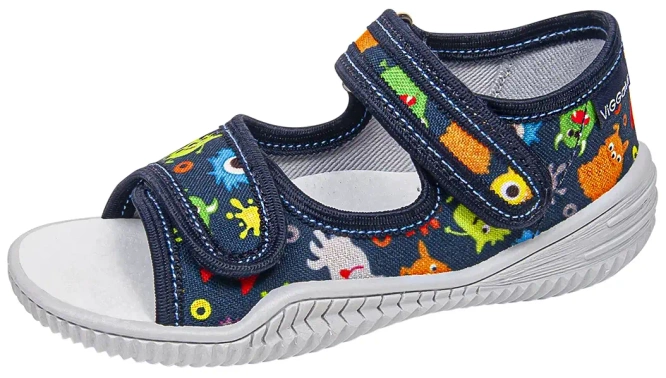 Viggami Kids’ Sneakers TEOŚ DRUK – Navy Blue with Print (Sizes 20–25)