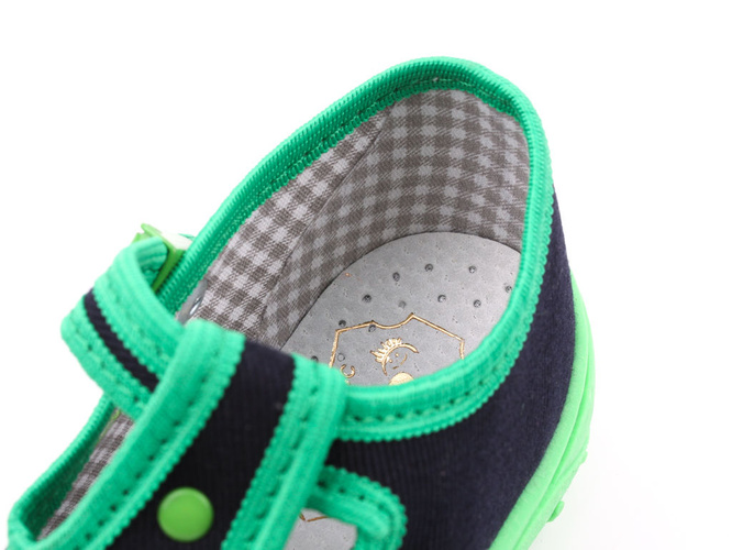 Children's sneakers for pairs Nazo 013MOTOR green and blue, sizes 18-27