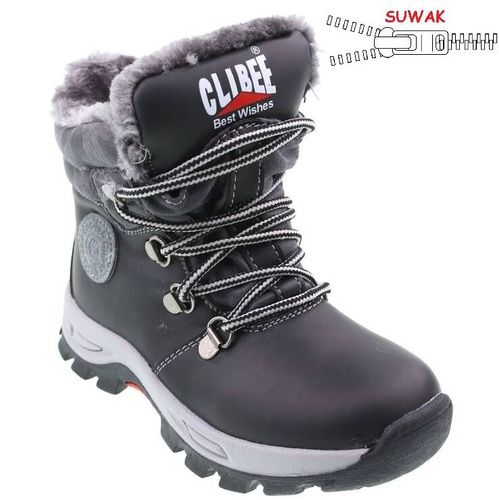 Buty zimowe dziecięce Clibee BH-131BL czarne rozm.26-31