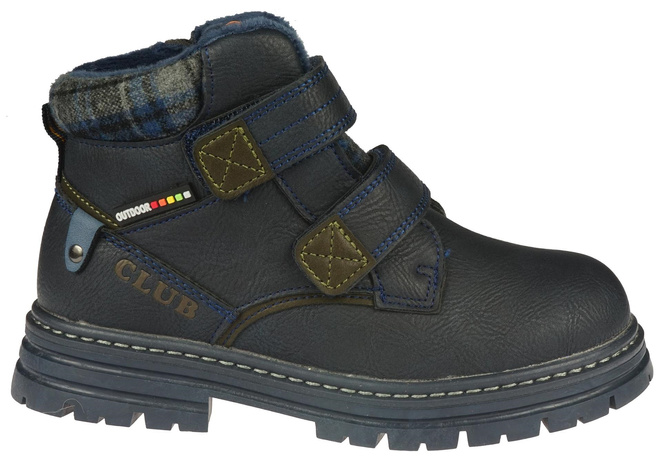 American Club BXD-103 children's winter shoes, black and camel, sizes 29-33