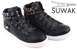 Transitional children's shoes American Club CK153011 black and silver and black and gold sizes 31-36